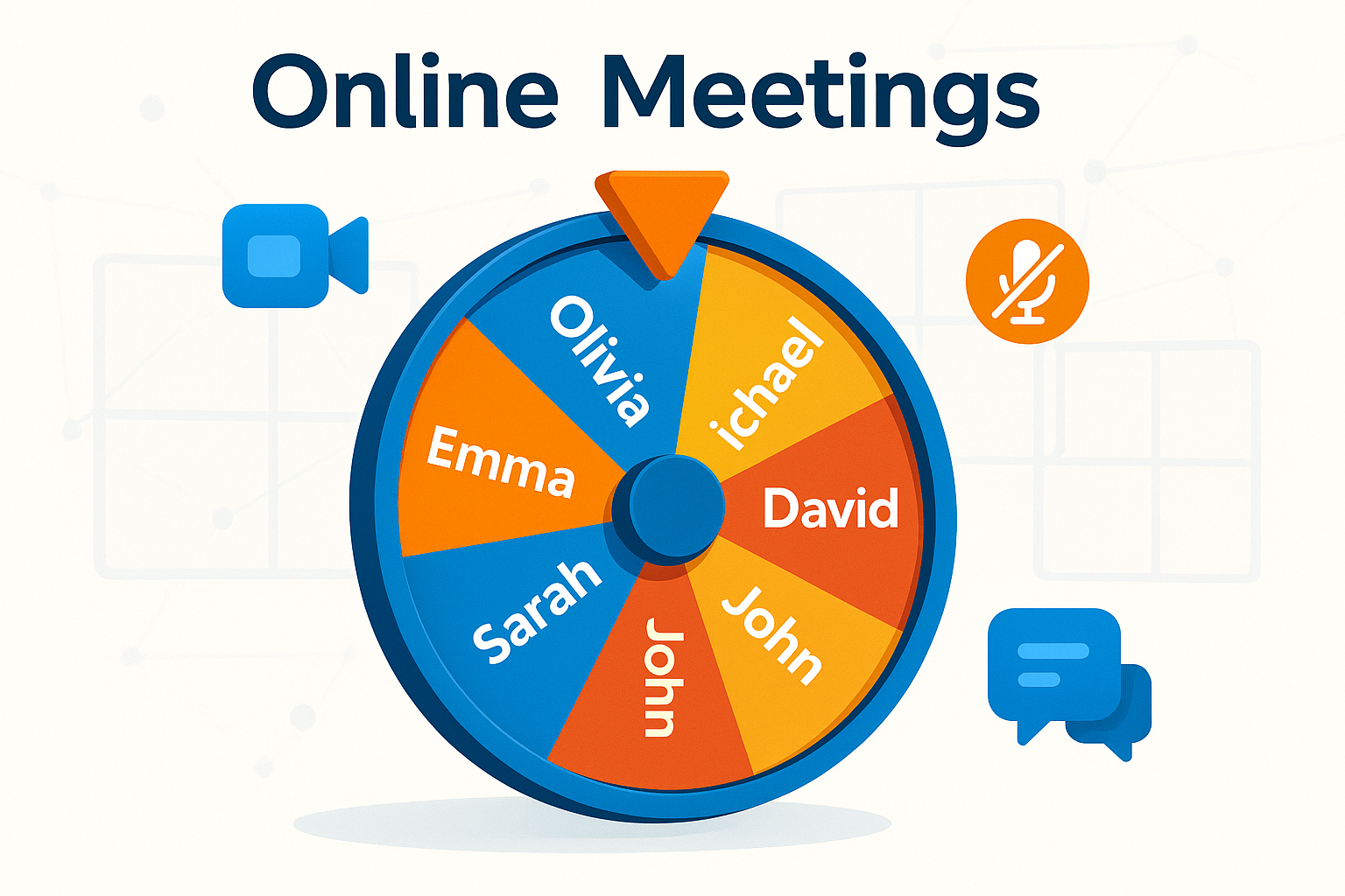 Random Name Picker Wheel for Online Meetings